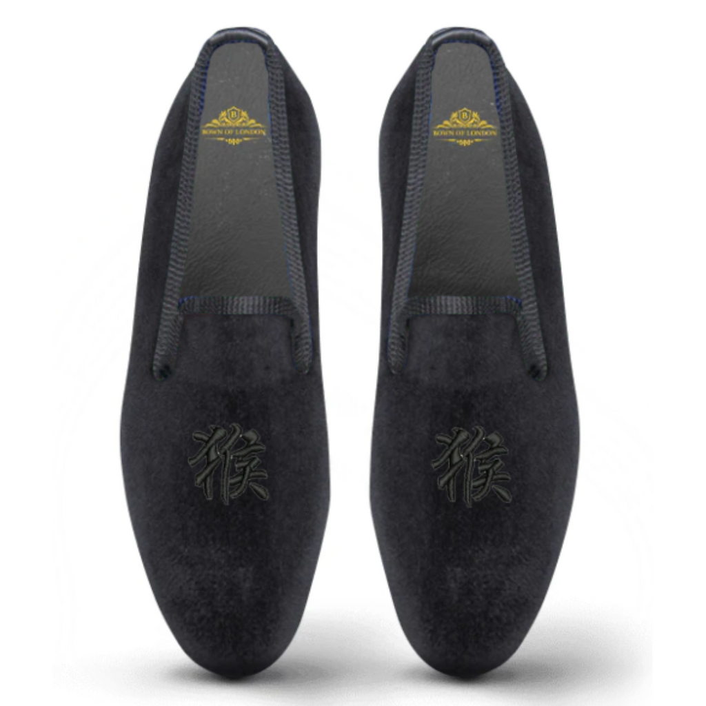 Velvet Loafer/Slipper Shoe Kanji