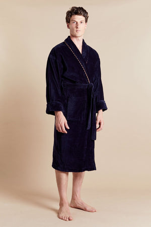 Men's Dressing Gown - Earl Navy