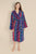 Women's Hooded Dressing Gown  - Multicolor