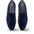 Plain Navy custom velvet slipper / shoe | Bown of London