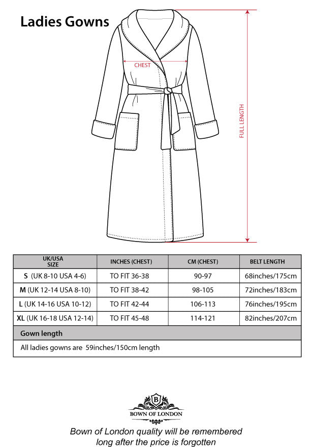 Women's Hooded Extra Long Dressing Gown - Miami