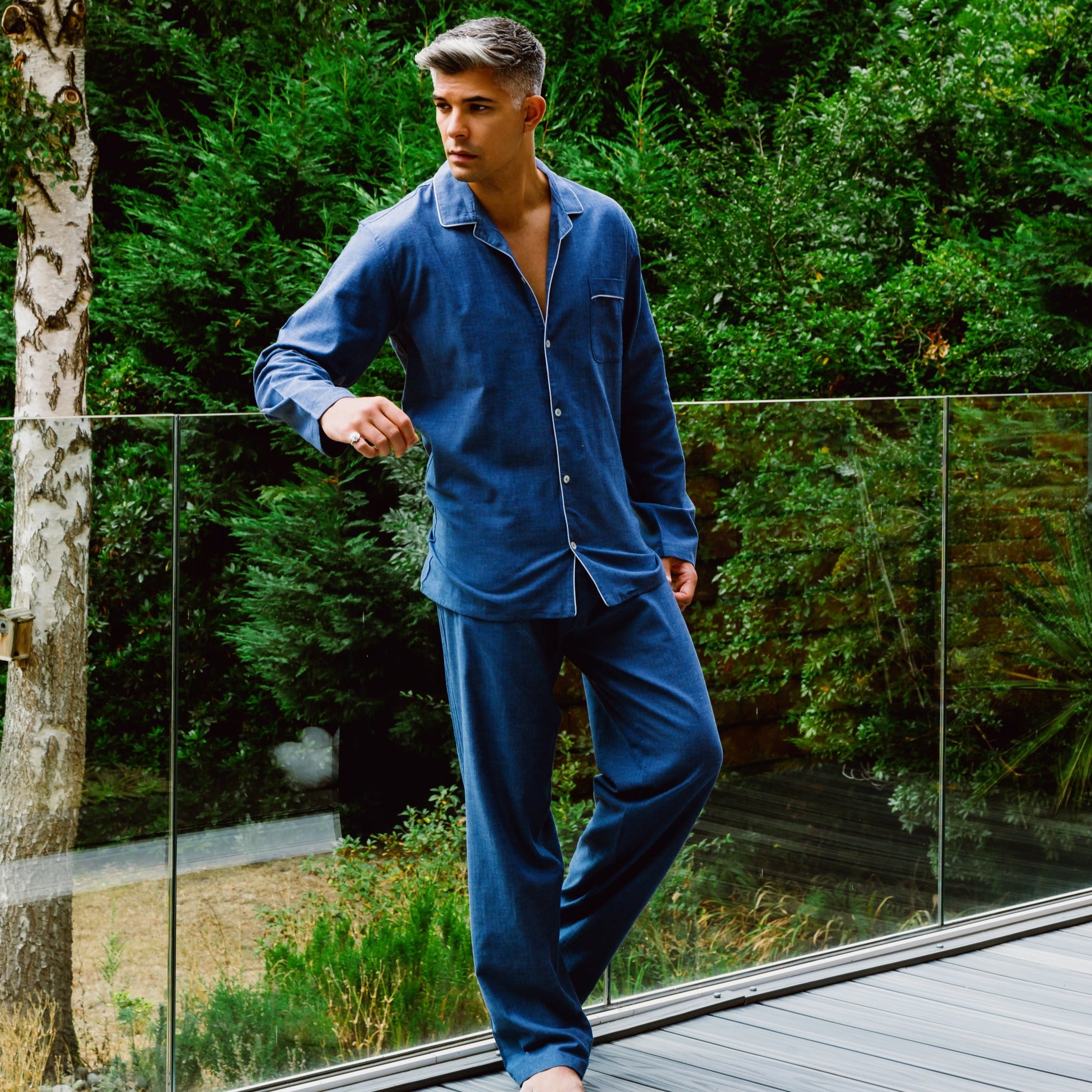 wotogold Pijama de una pieza - para hombre azul azul claro X-Large:  : Moda